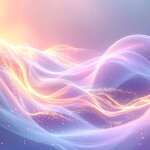 Firefly_柔らかく流れる光のエネルギー、抽象的な波や粒子、パステルカラー、淡いグラデーション、神秘的で優しい雰囲気、スピリチュアル、ミニマル、美しい光の